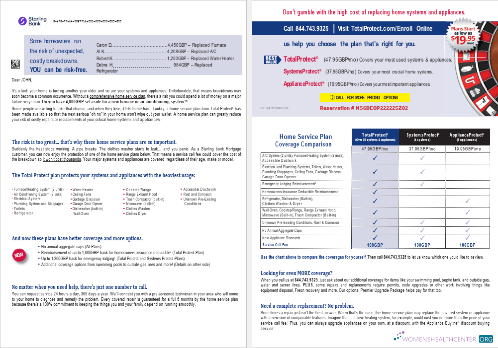 United Kingdom Starling bank mortgage loan statement in Word and PDF formats , 8 pages 5 6
